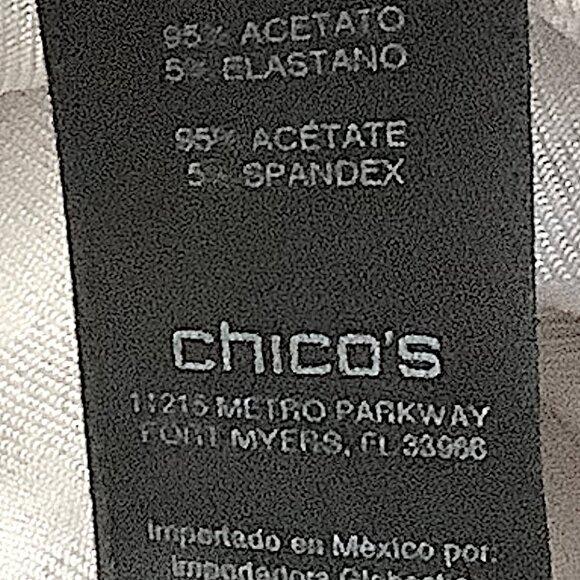 Chicos - Classic Travelers Black and Ecru Colorblock Assymetric top Size 1 1/2 - Picture 9 of 9